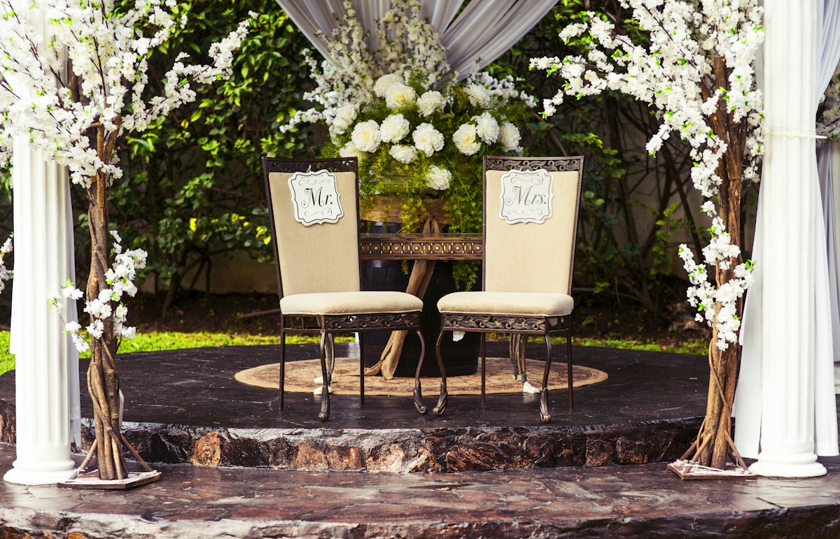 Houppa décorée pour un mariage